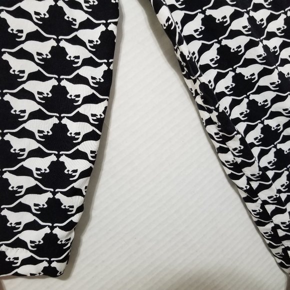 H&M dress 6 Small mod op art kitty cat novelty print tunic shift retro keyhole - Picture 3 of 11